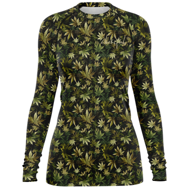 Chokefish™ Long Sleeve Rashguard Cannabis Woman's Shirt-007